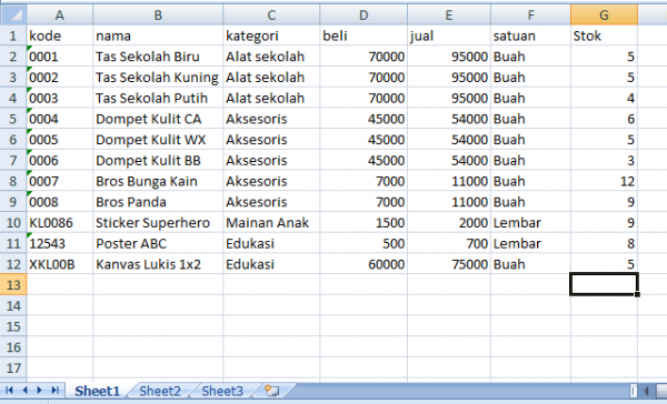 Konvert data dari MS Excel – Medinablog